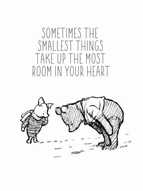 Sometimes The Smallest Things Take Up The Most Room In Your Heart Poster