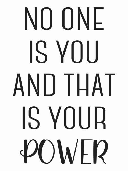 No One is You And That is Your Power Poster