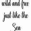 Wild And Free Just Like The Sea Poster