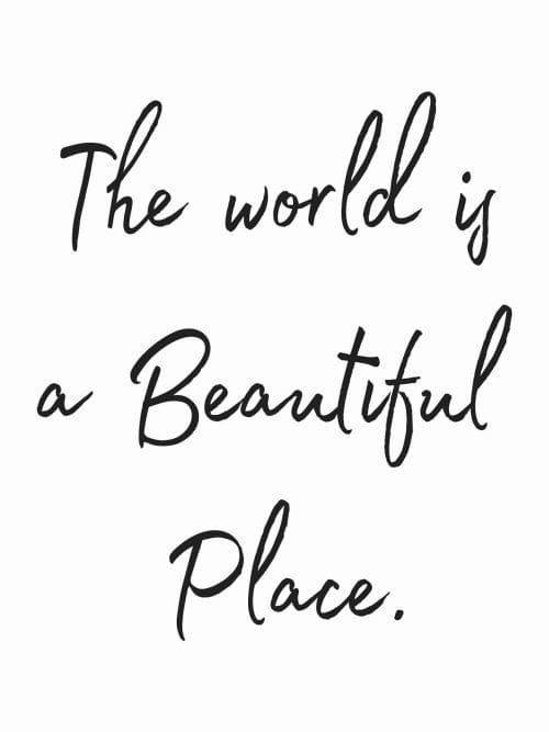 The World is a Beautiful Place Poster