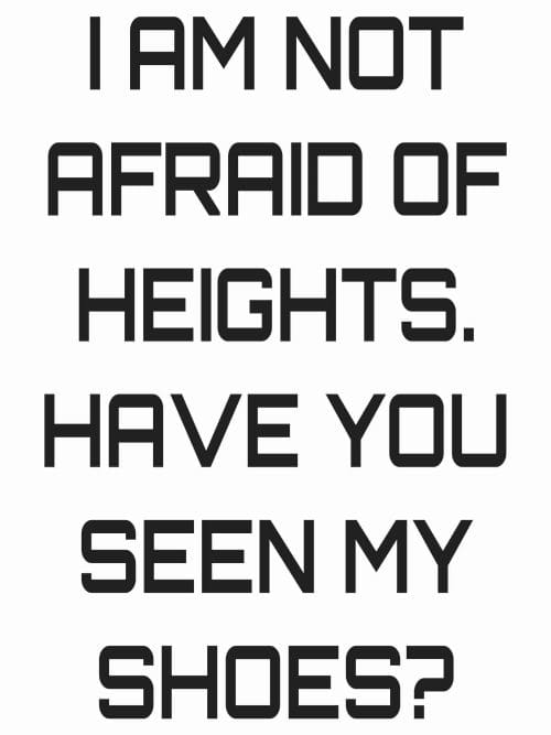 I am Not Afraid Of Heights Poster