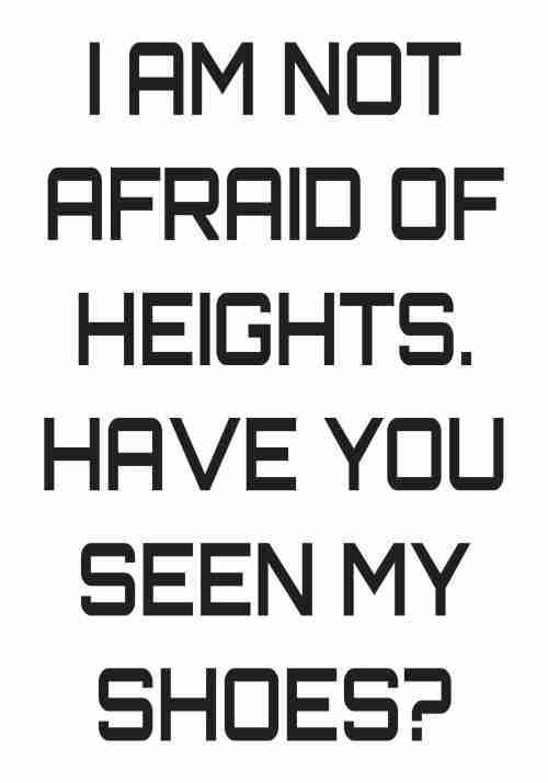 I am Not Afraid Of Heights Poster