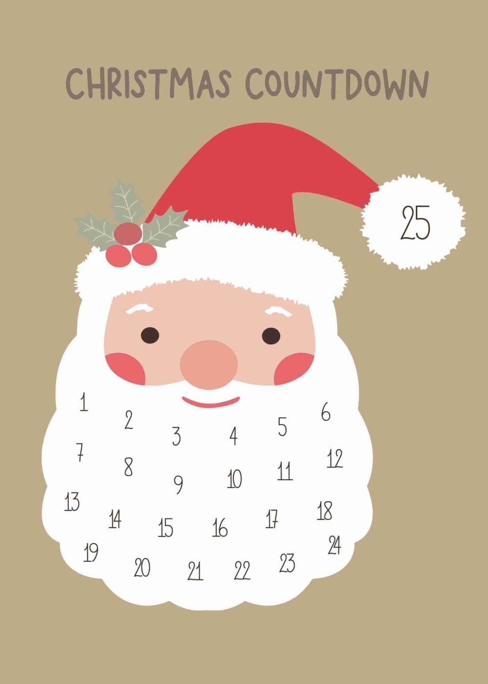 Christmas Countdown Poster Count