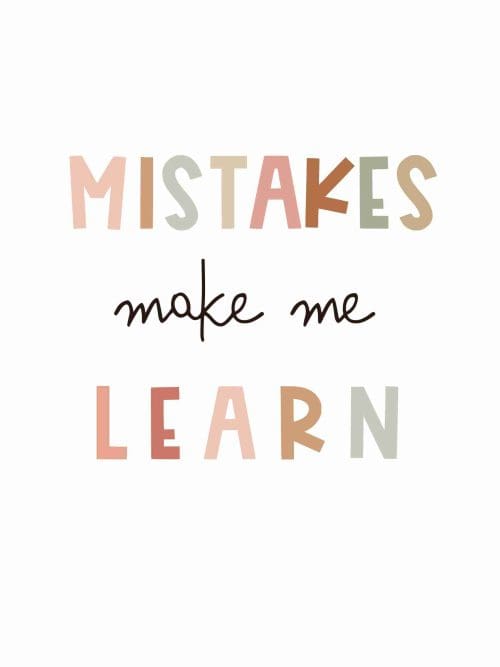 Mistakes Make Me Learn Poster