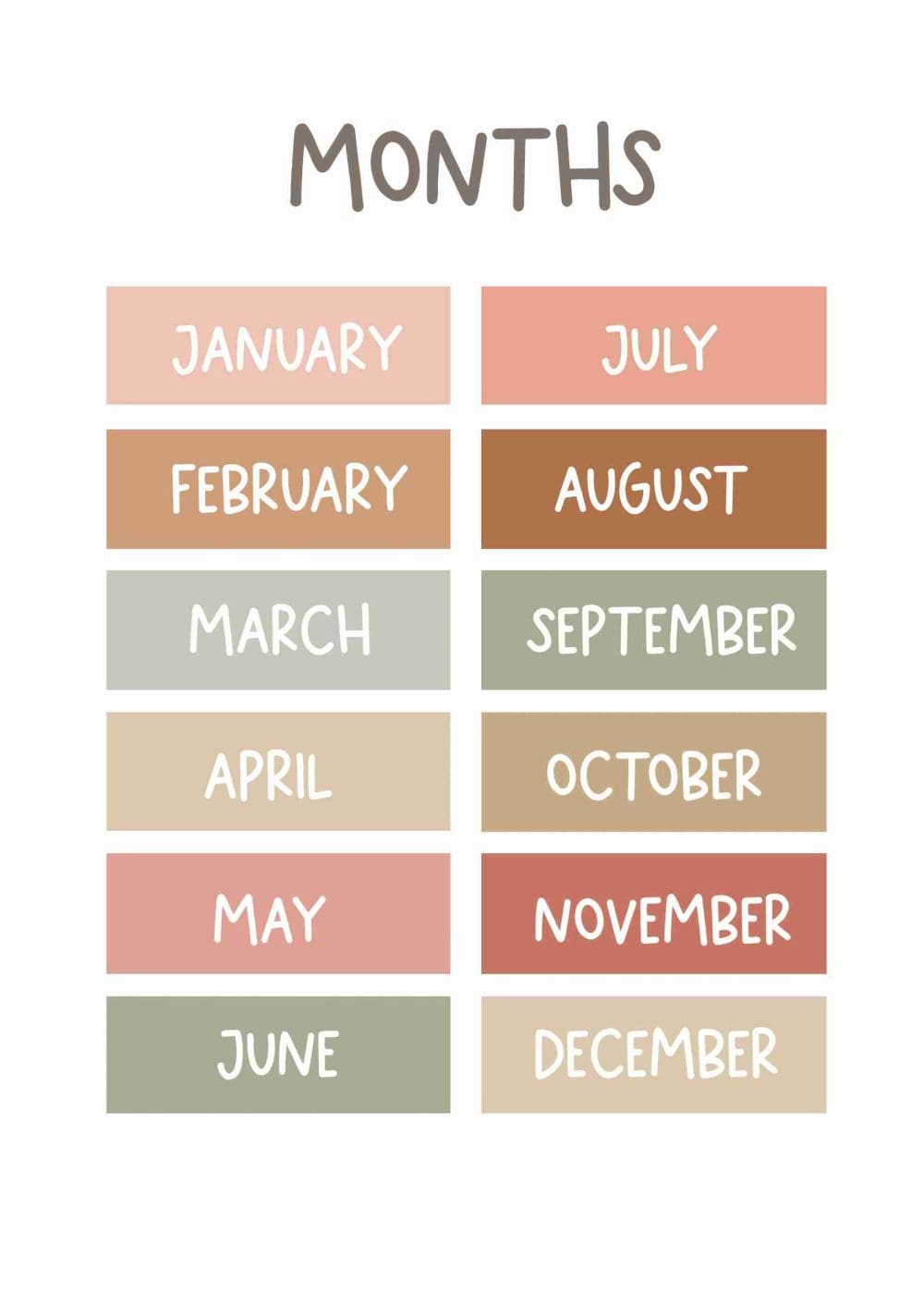 Months Poster