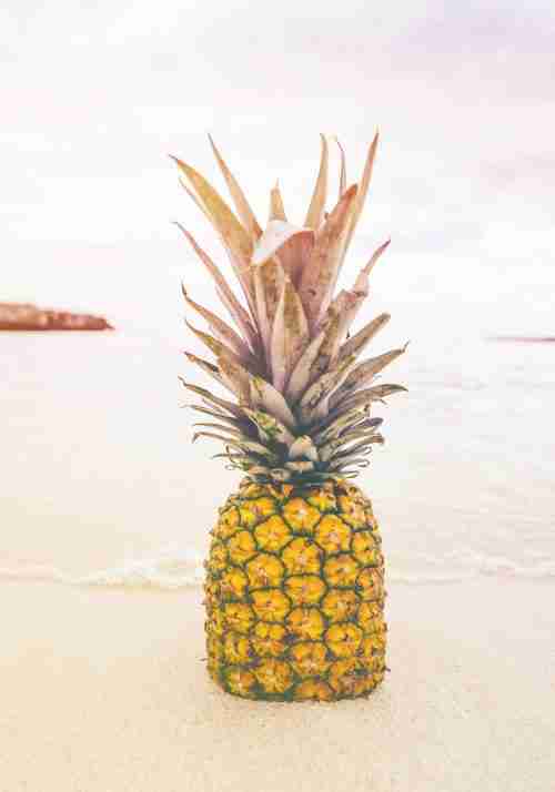 Ananas på Stranden Poster
