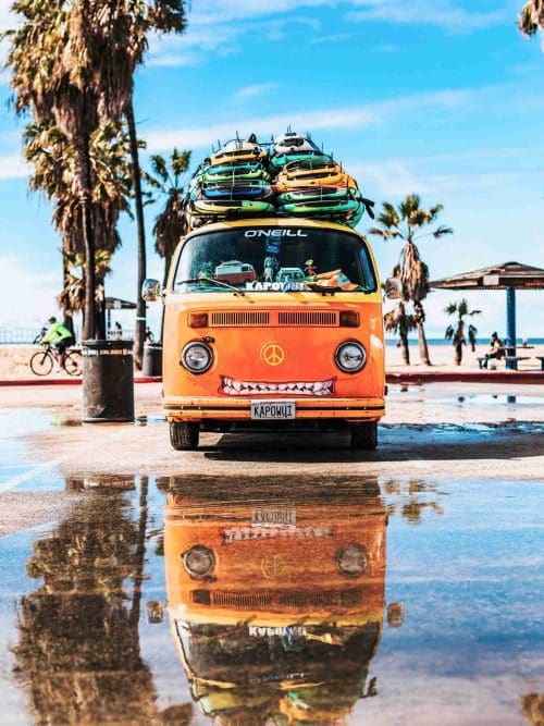 Surf Van Strand Poster