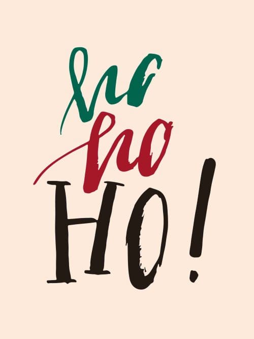 Julinspirerad Ho Ho Ho Poster