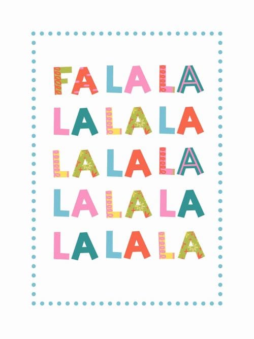 Färgglad Fa La La Poster