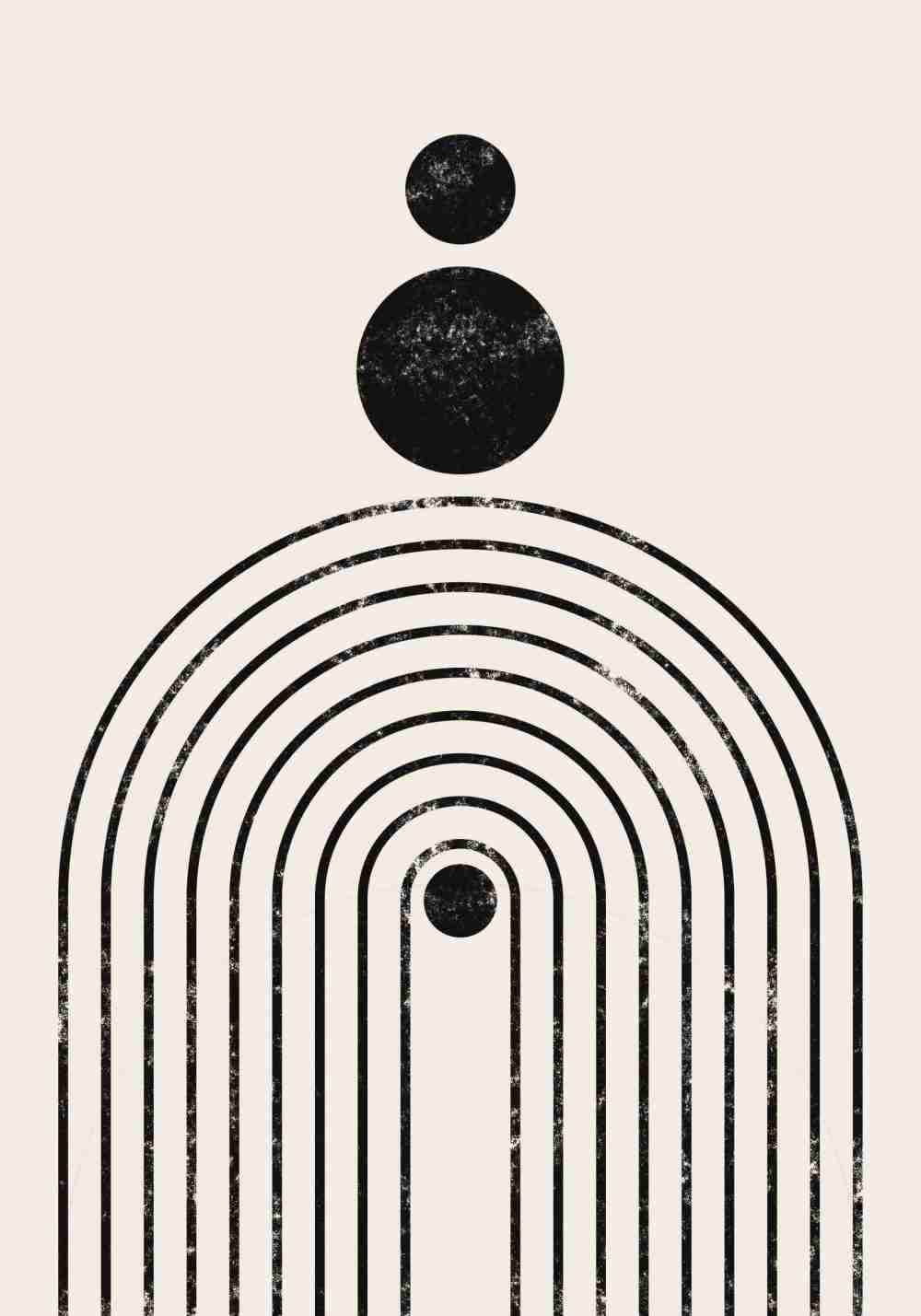 Abstrakt Linje och Cirkel No3 Poster