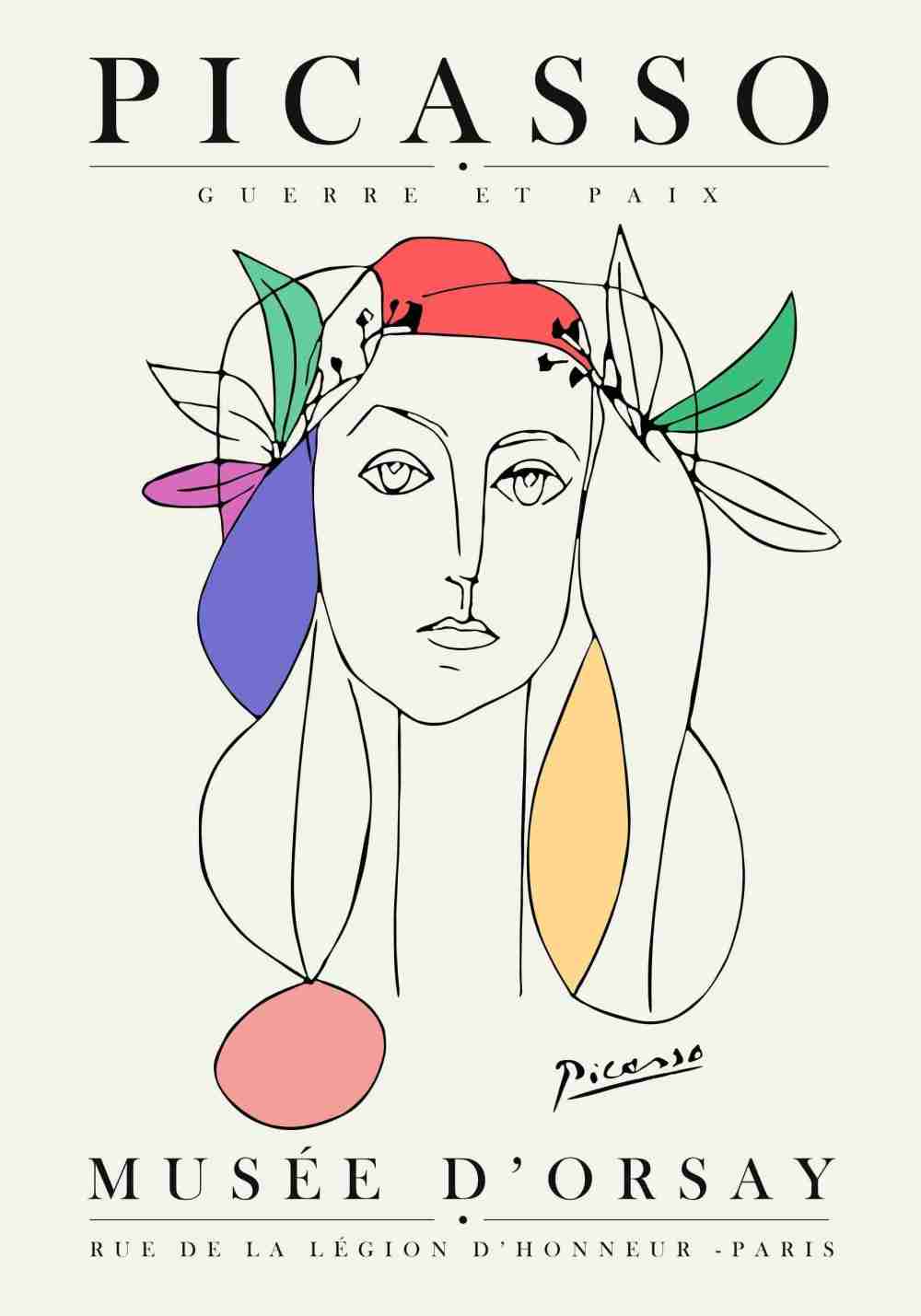 Picasso Gudinnans Ansikte Poster