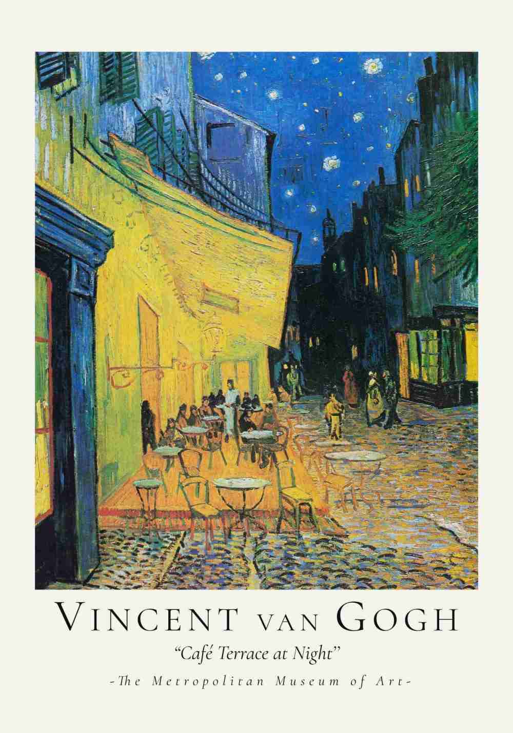 Vincent van Gogh Stjärnklar Natt över Terrassen Poster