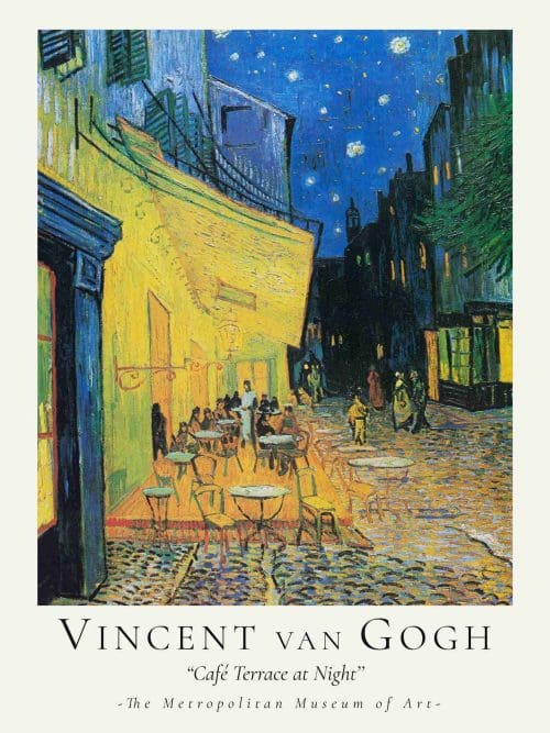 Vincent van Gogh Stjärnklar Natt över Terrassen Poster