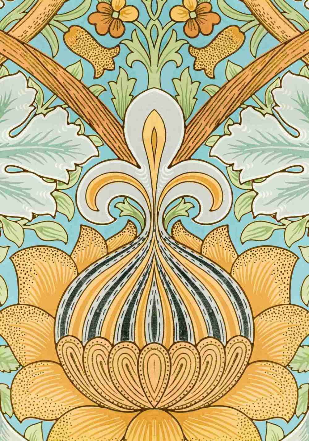 Gyllene Symmetri Blomma Poster