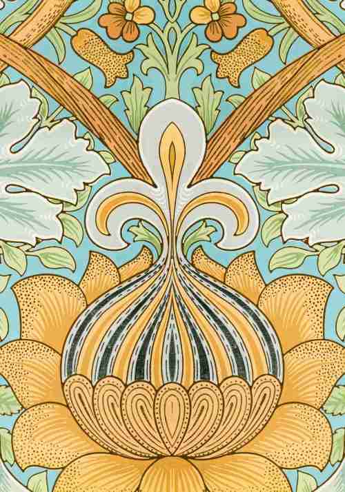 Gyllene Symmetri Blomma Poster