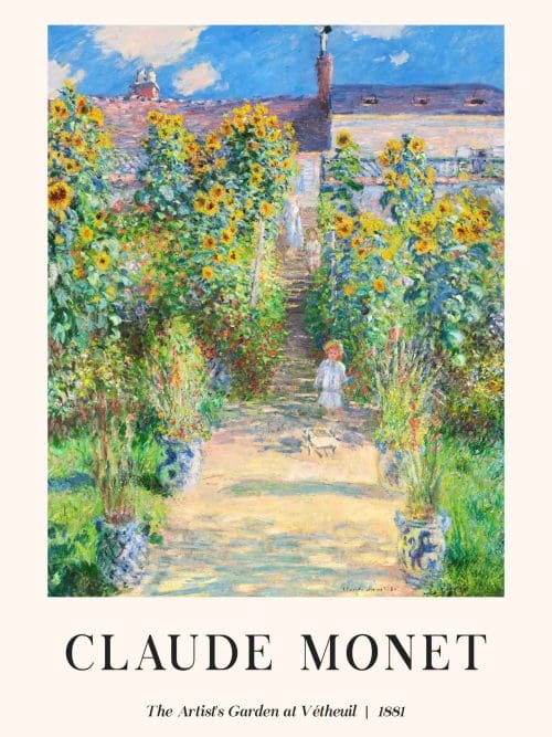 Claude Monet Trädgårdsvägen Poster