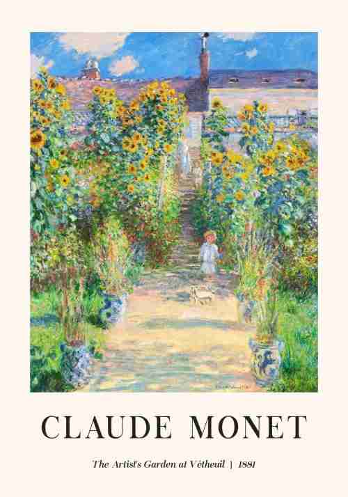 Claude Monet Trädgårdsvägen Poster