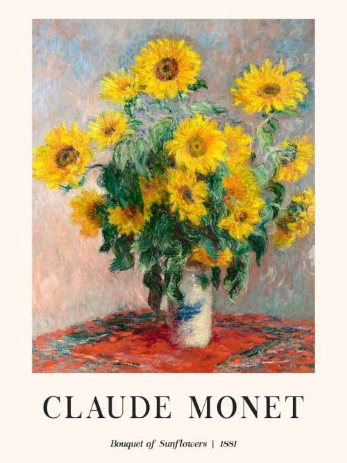 Claude Monet Solrosbukett Poster