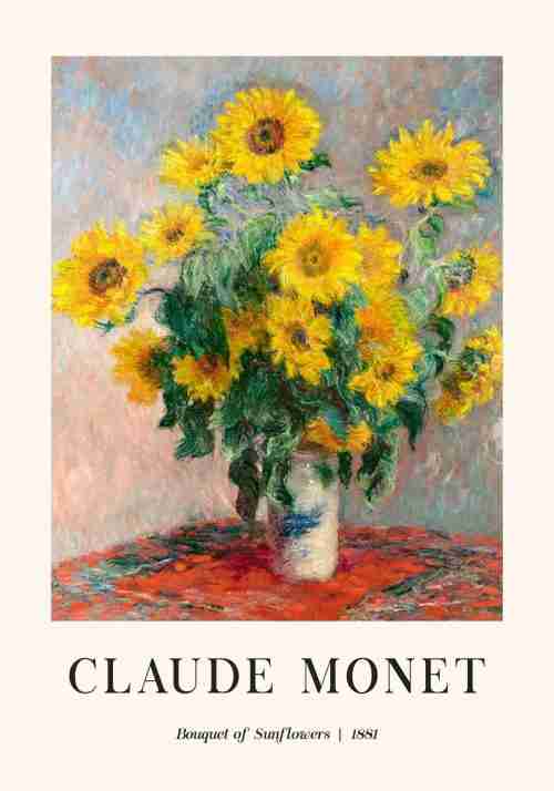 Claude Monet Solrosbukett Poster