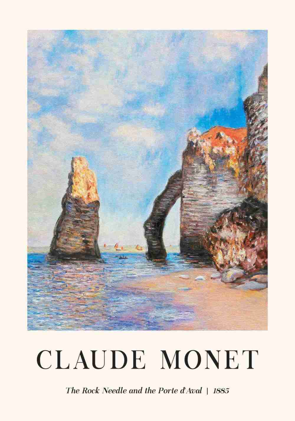 Claude Monet Majestätiska Klippor Poster