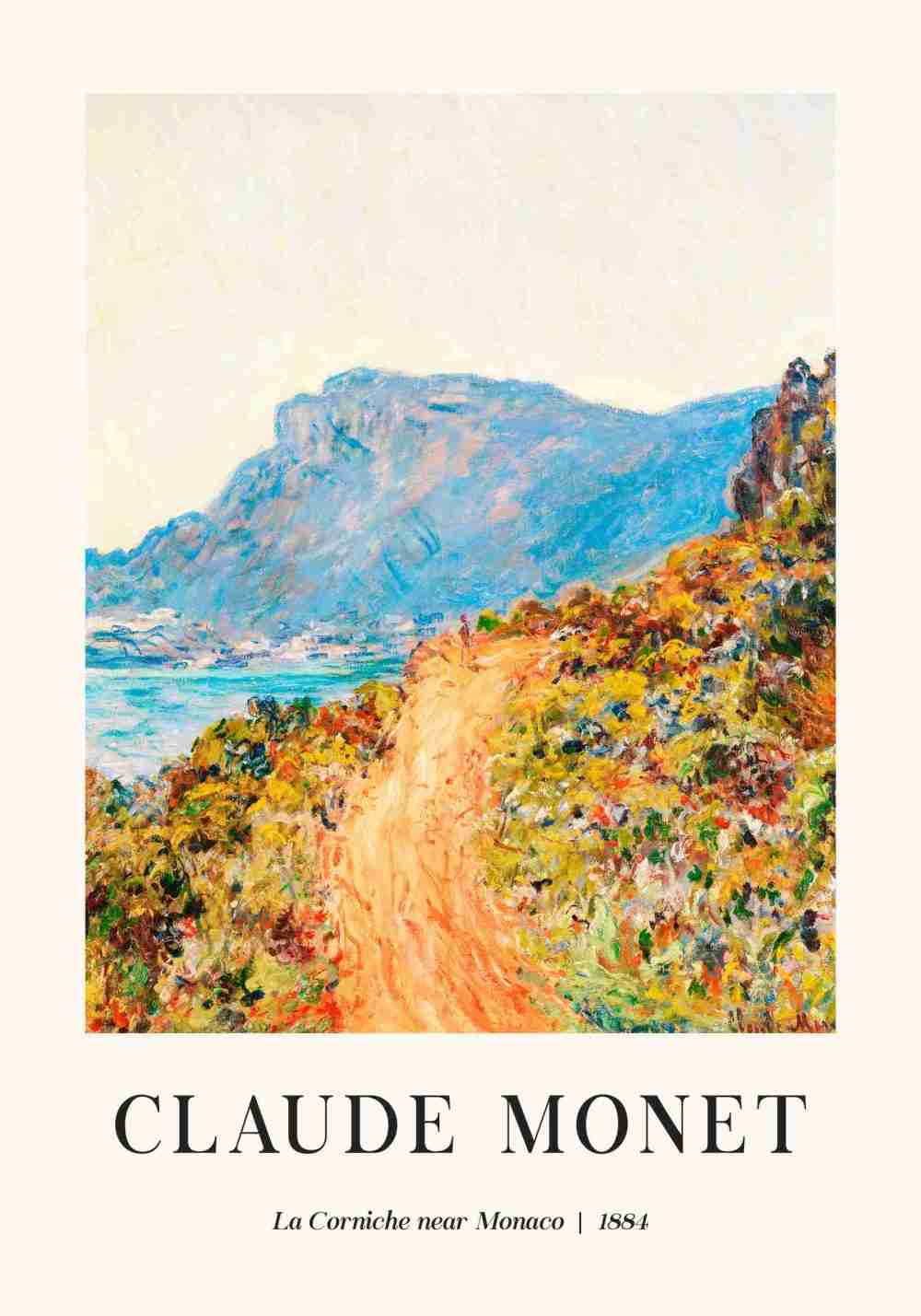 Claude Monet Bergsutsikt med Natur Poster