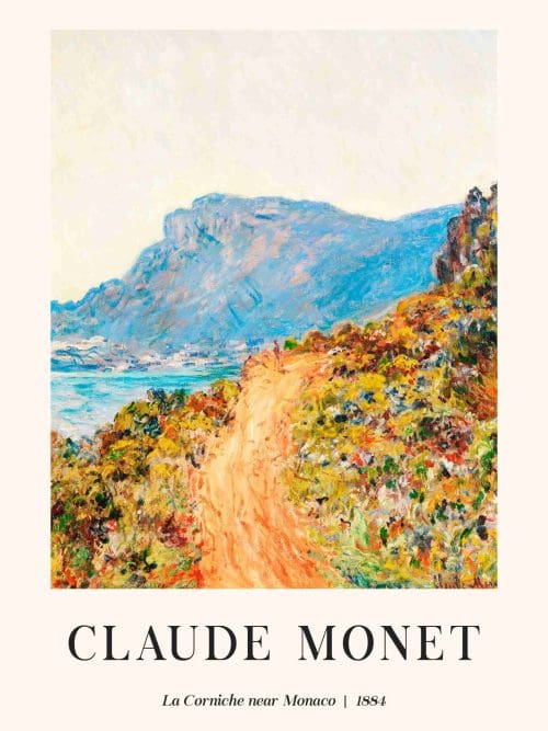 Claude Monet Bergsutsikt med Natur Poster