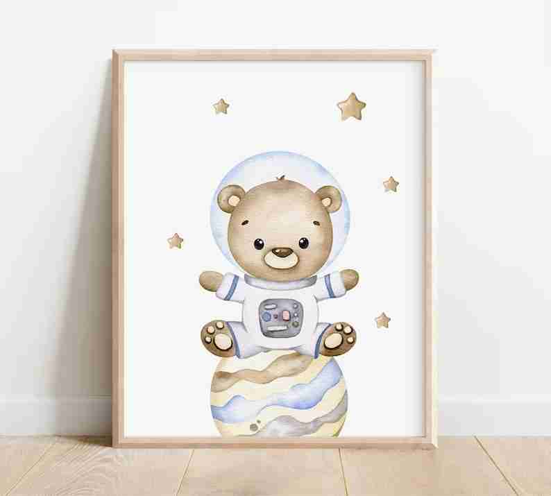 Rymd Teddybjörn Poster
