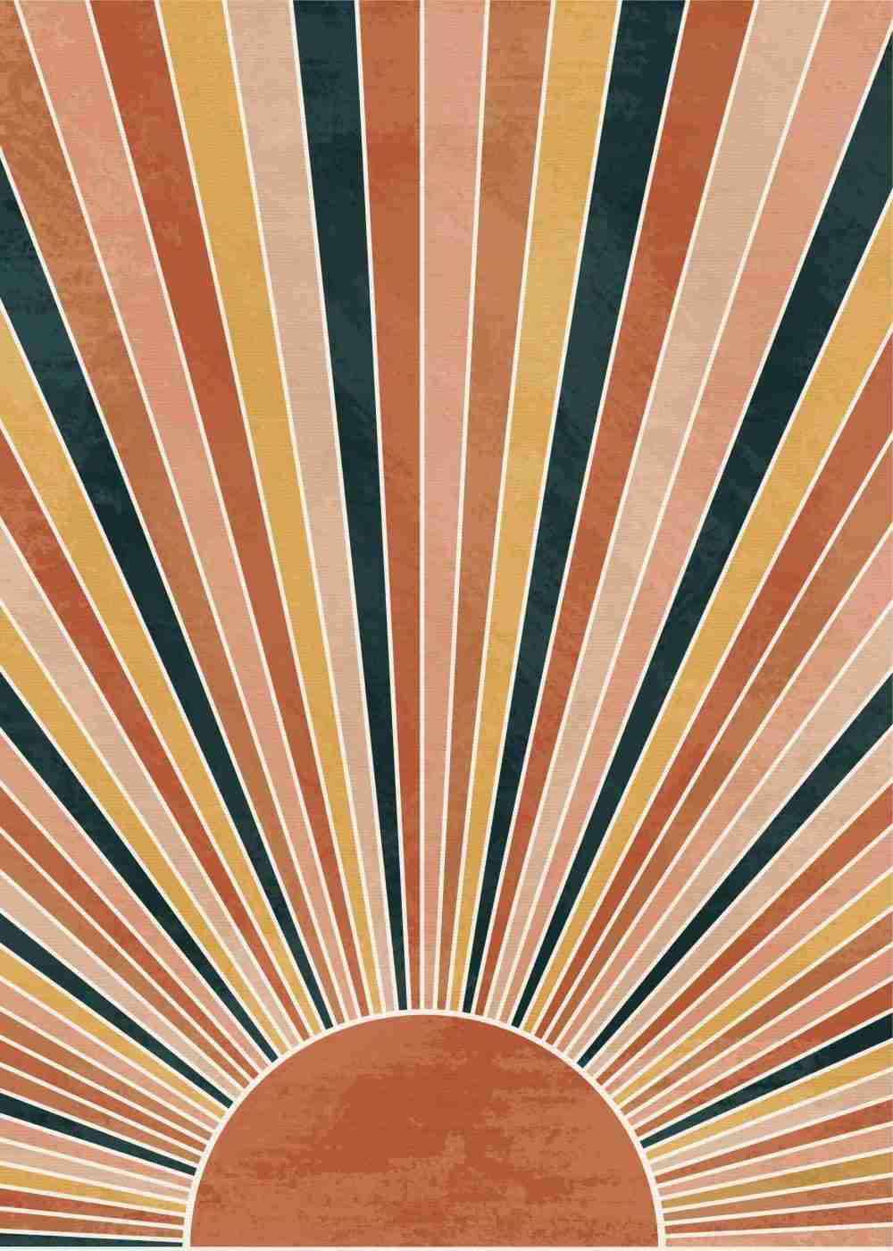 Solstrålar i Abstrakt Poster