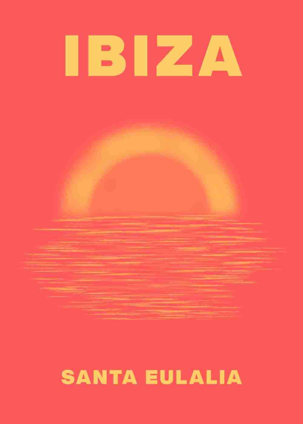 Solnedgång på Ibiza Poster