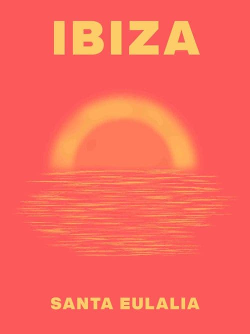 Solnedgång på Ibiza Poster