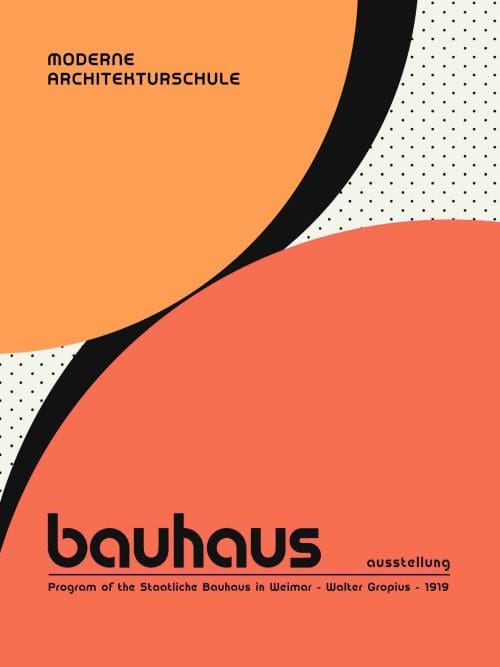 Bauhaus Orange Poster