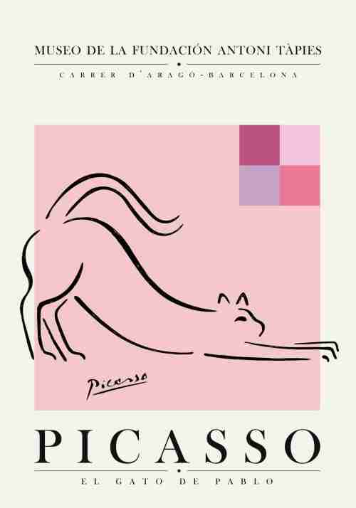Picasso Rosa Katt Poster