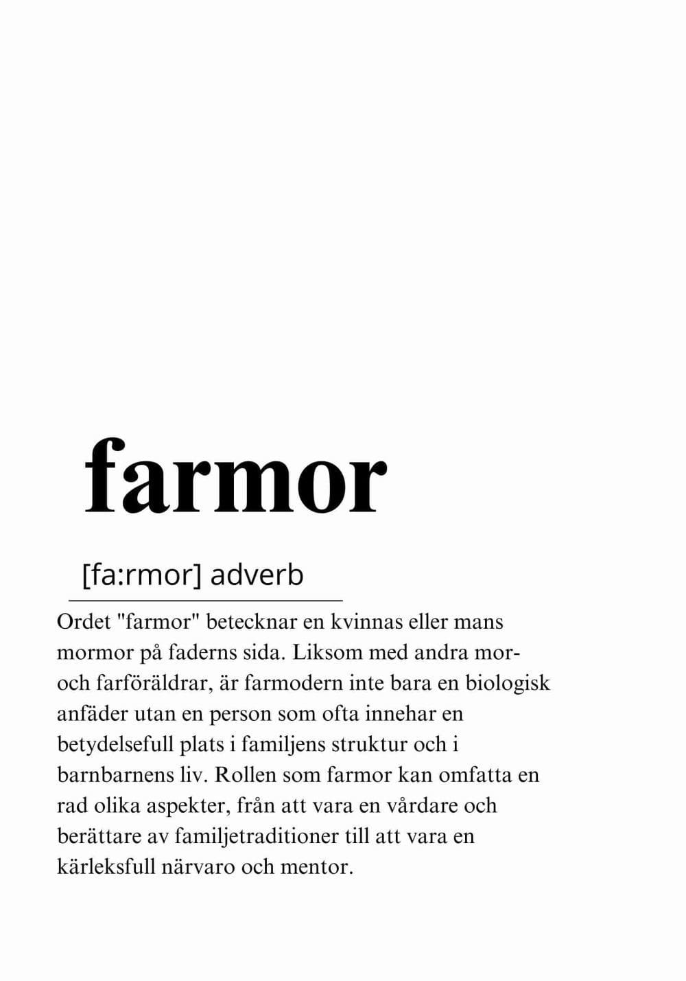 Farmor Poster