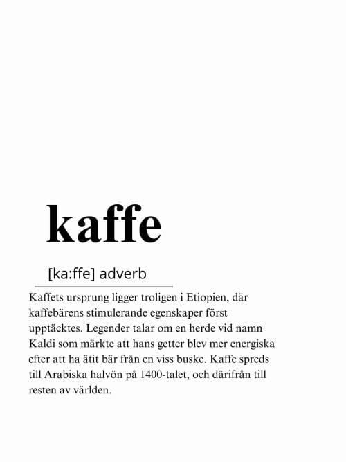 Kaffe Poster