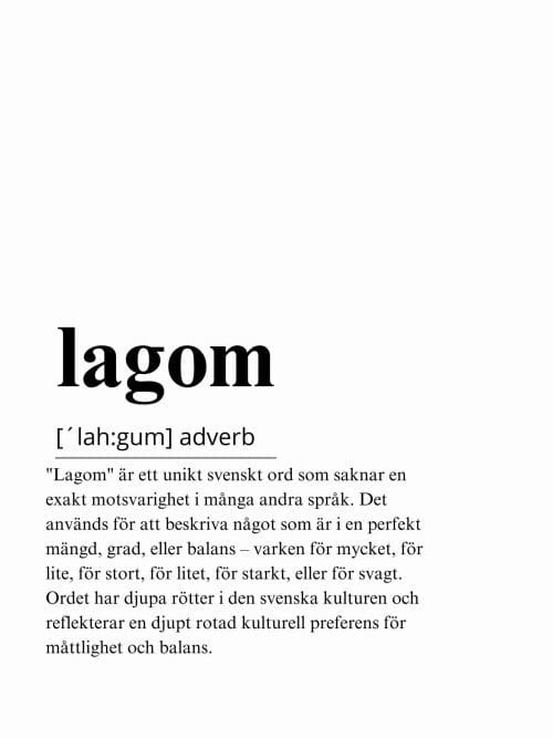 Lagom Poster