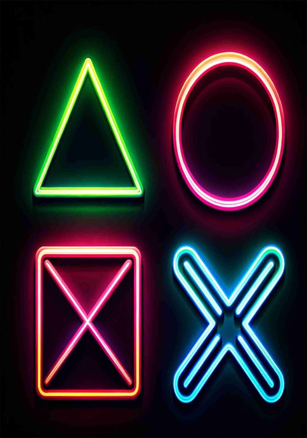 Neon Geometri Poster