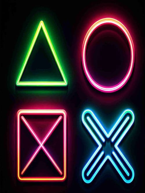 Neon Geometri Poster