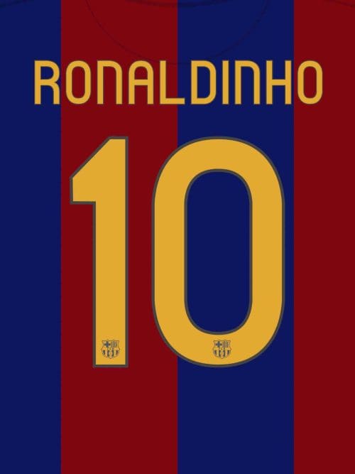 Ronaldinho Barcelona Fotbollströja Poster