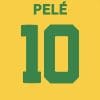 Pelé Fotbollströja Poster