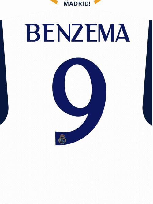 Karim Benzema Fotbollströja Poster