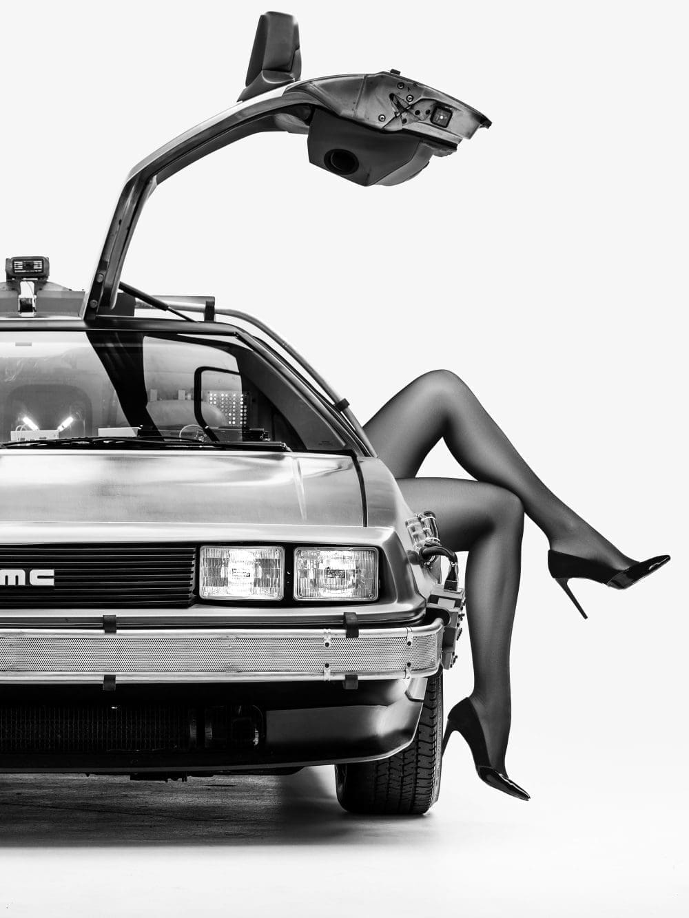 Retro DeLorean Fotografi Poster