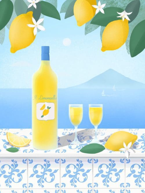 Limoncello Vid Havet Poster