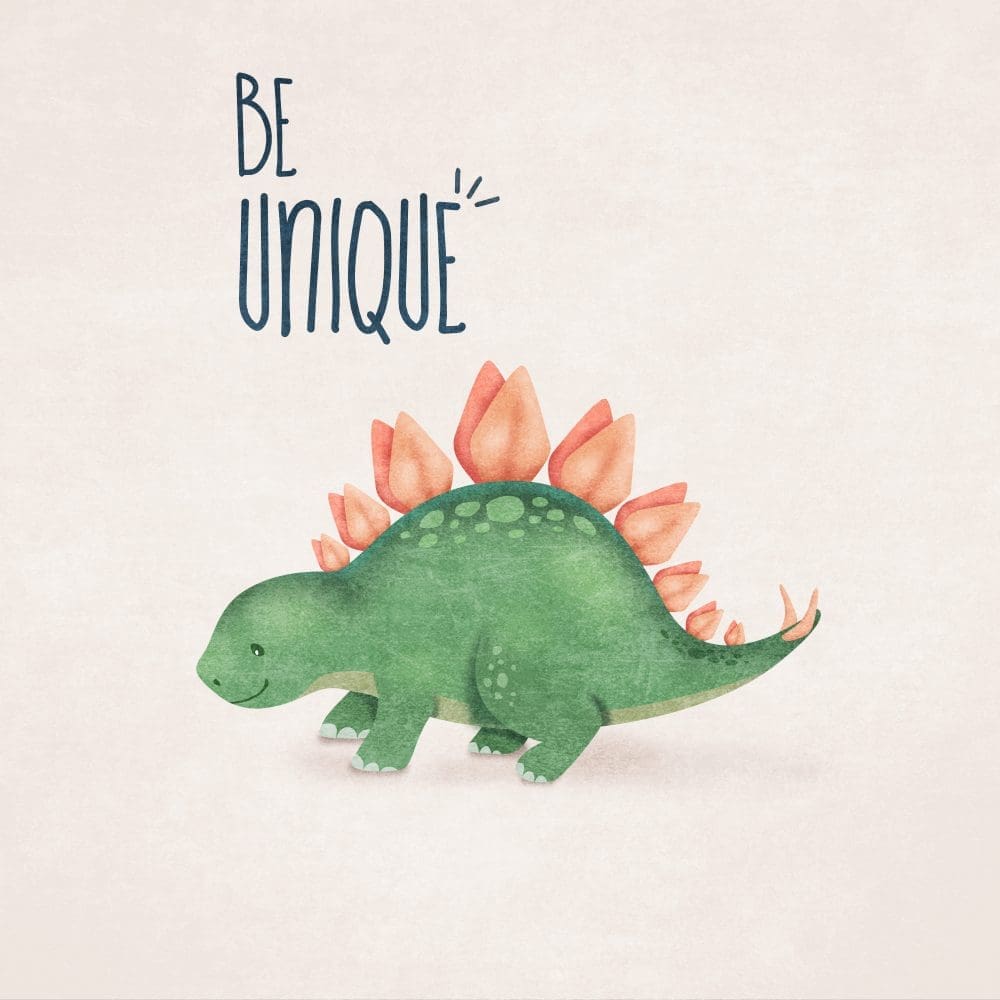 Be Unique Stegosaurus Poster