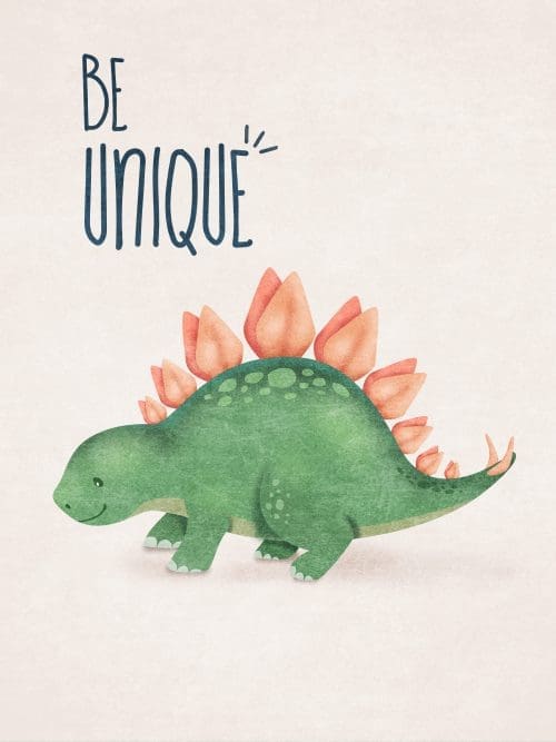 Be Unique Stegosaurus Poster