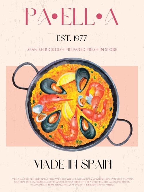 Spansk Paella Poster