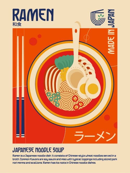 Japansk Nudelsoppa Poster