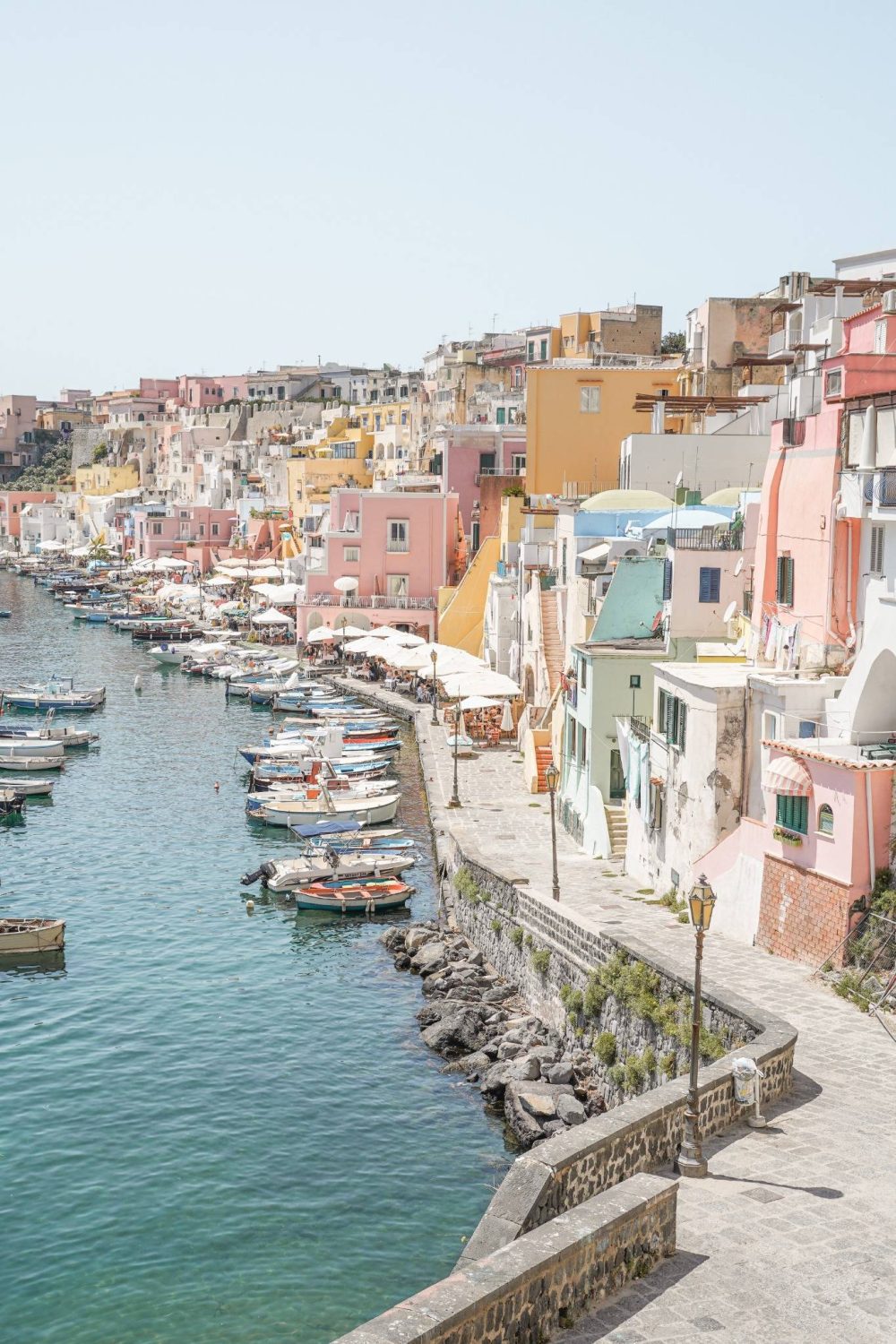 Färgglada Hamnen i Italien Poster