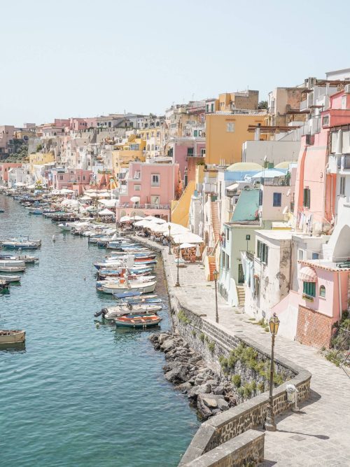 Färgglada Hamnen i Italien Poster